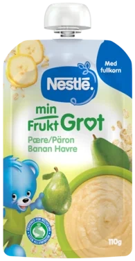 Min Fruktgrøt Pære&Banan 6mnd 110g Nestle