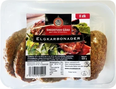Elgkarbonader 420g Smedstuen
