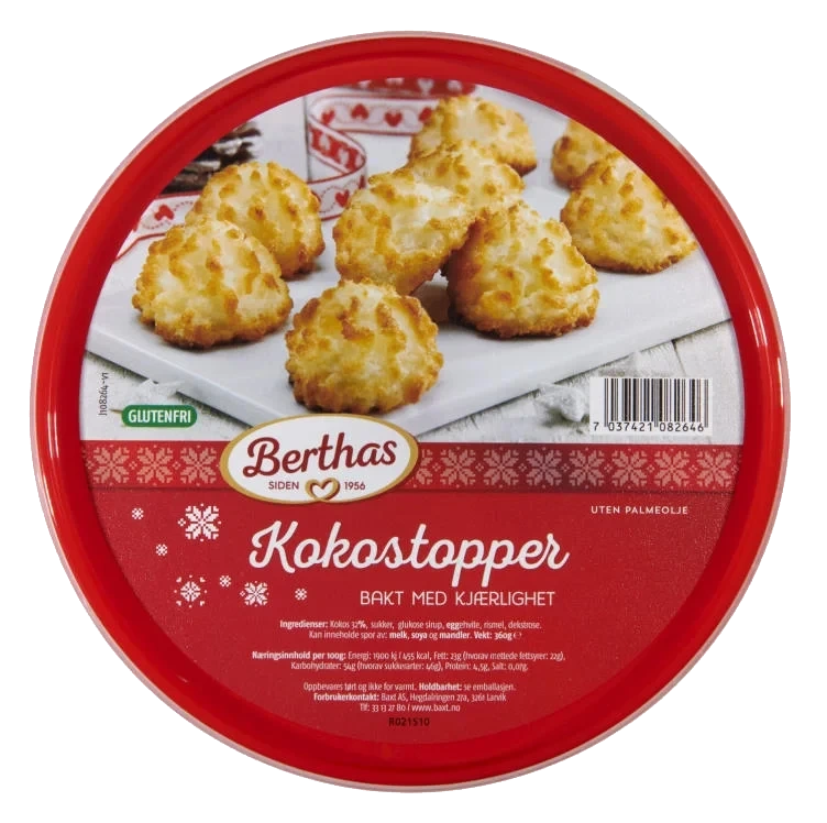 Kokostopper 360g Berthas