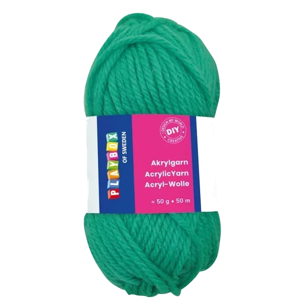 Akrylgarn 50 G Grønn