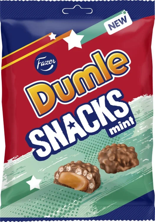 Fazer Dumle Snacks Mint Sjokolade 160g