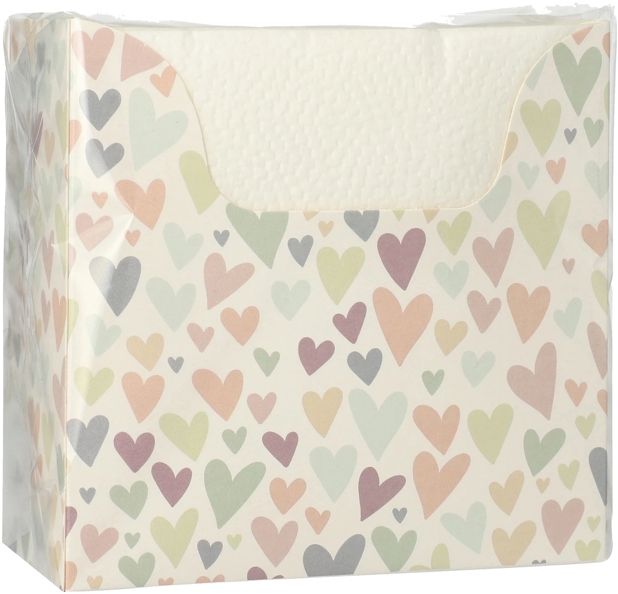 Kaffeservetter Buffébox Heart 24cm 75-pack