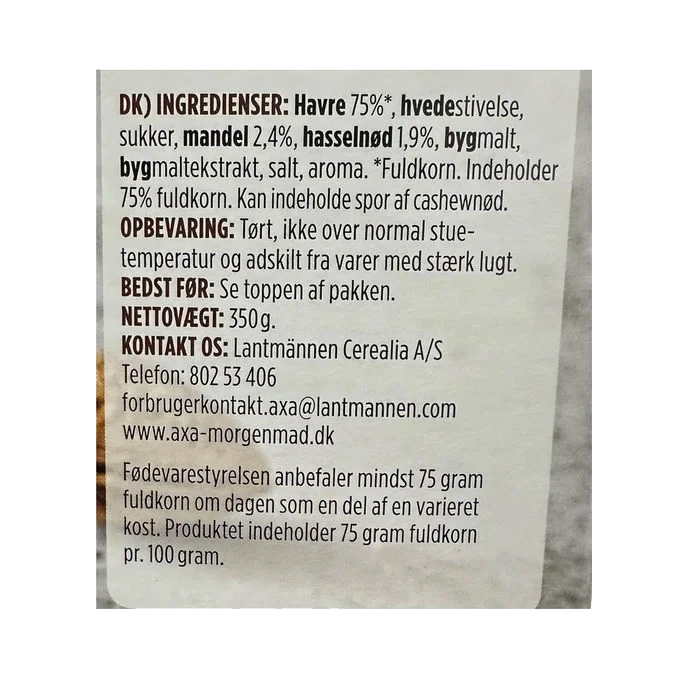 Havreringar Mandel & Hasselnöt