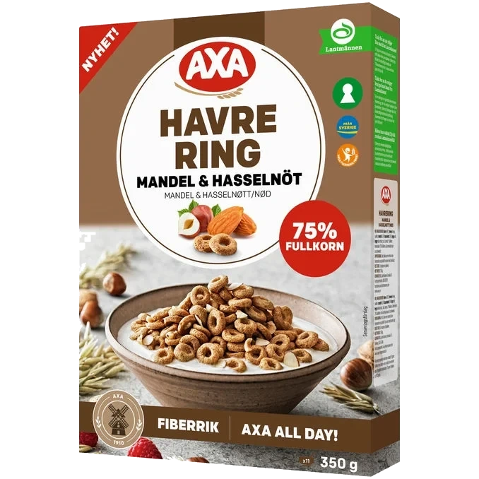 Havreringar Mandel & Hasselnöt