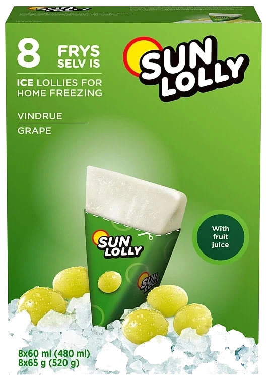 Sun Lolly Grape 8stk