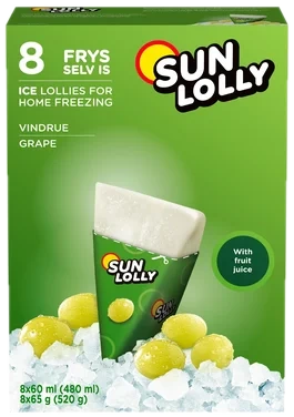 Sun Lolly Grape 8stk