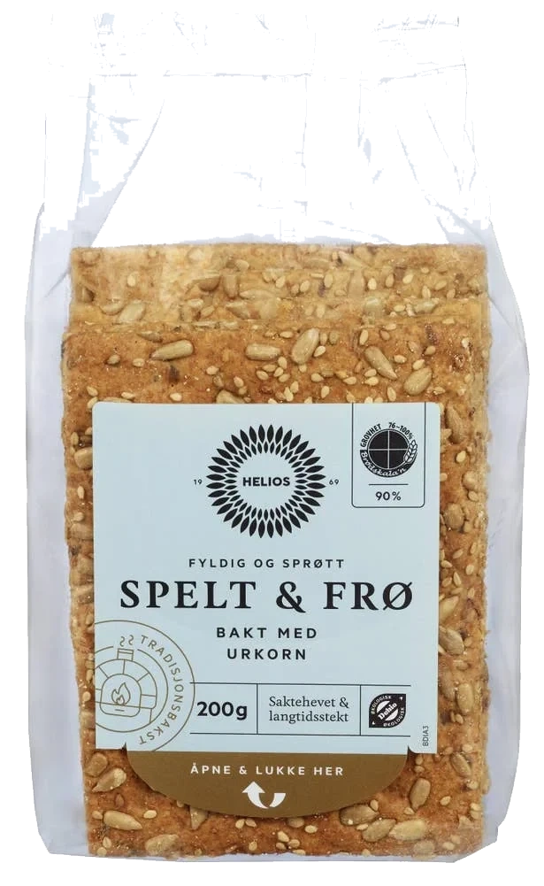 Økologisk knekkebrød spelt & frø