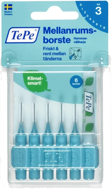 Mellomromsbørste Orignal Blå 0,6 mm 6stk