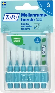 Mellomromsbørste Orignal Blå 0,6 mm 6stk