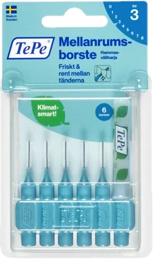 Mellomromsbørste Orignal Blå 0,6 mm 6stk