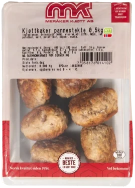 Kjøttkaker Pannestekte 0,5kg