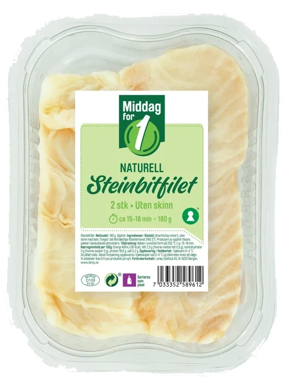 Steinbit Porsjoner 2x90g Billig Middag