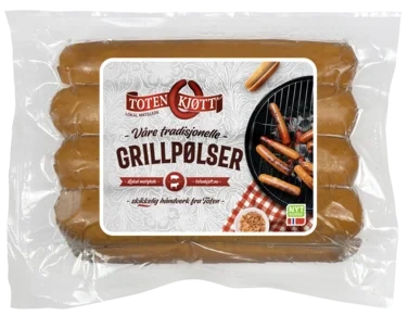 Grillpølser 500g Toten Kjøtt
