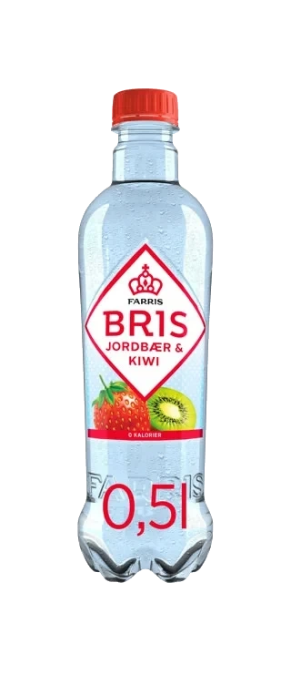 Farris Bris Jordbær Kiwi 0,5l Kasse 24stk