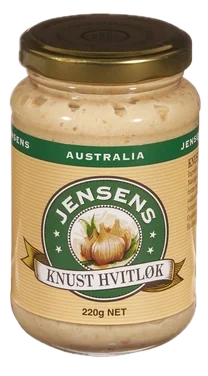 Hvitløk Knust 220g Jensen