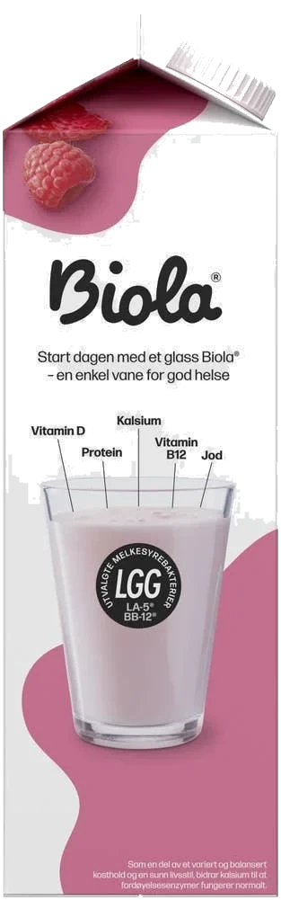Biola® yoghurtdrikk bringebær