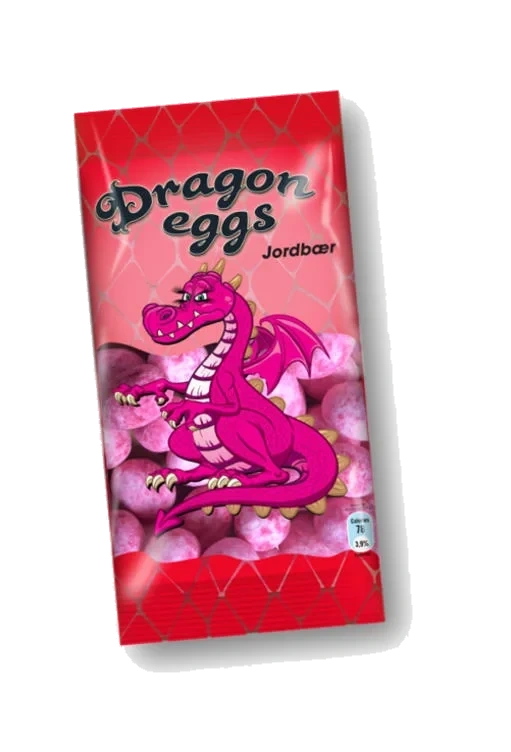 Dragon Eggs Jordbær 40g