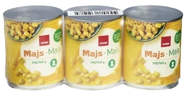 Supersweet Whole Corn Kernels, 3*198g