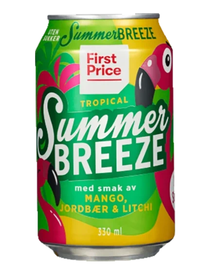 Tropical Summer Breeze m/ Mango, Jordbær & Litchi 330ml