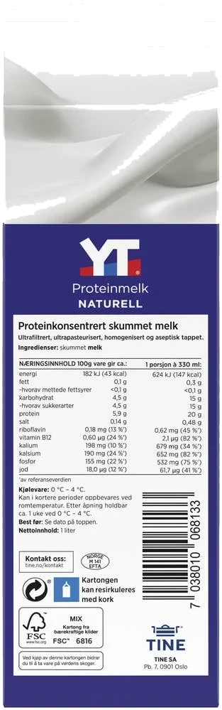YT proteinmelk