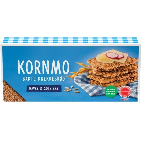 Kornmo Knekkebrød Havre & Solsikke 200g