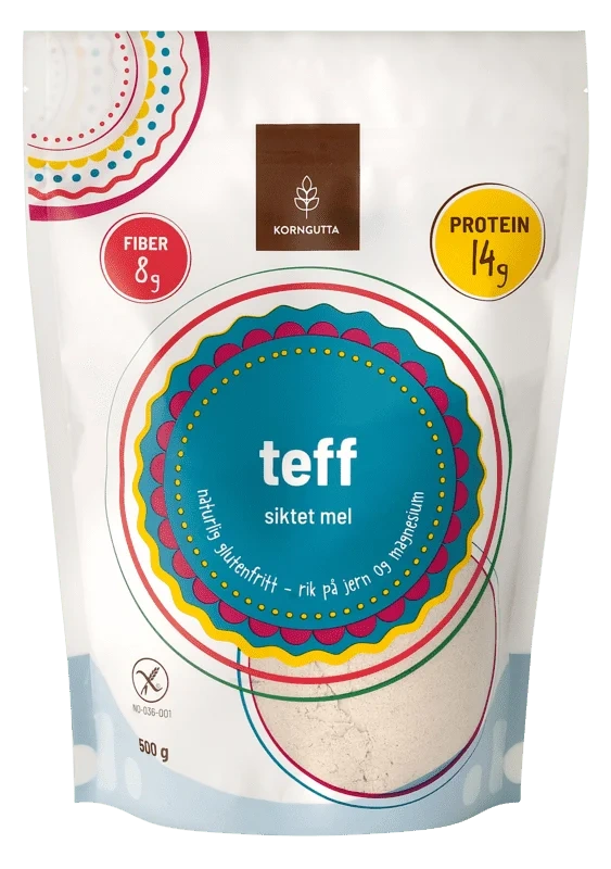 Korngutta Siktet Teffmel 500g