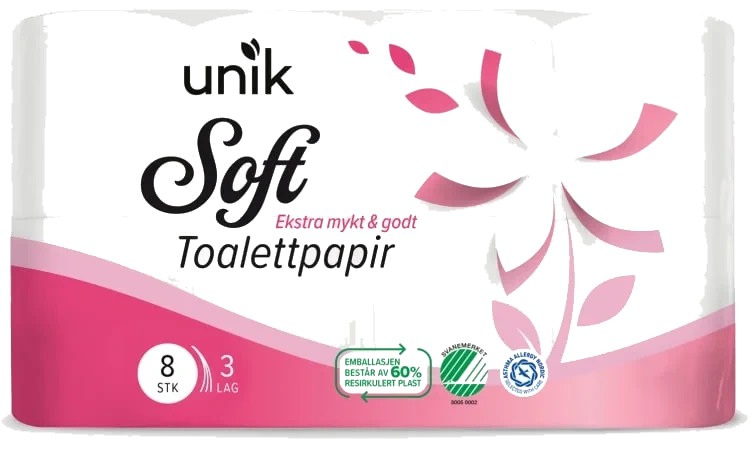 Toalettpapir Soft 8 Ruller Unik
