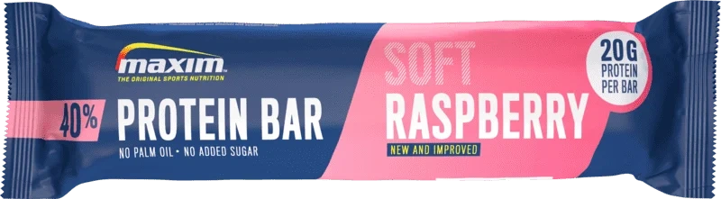 Maxim 40% Protein Bar Choco Soft Raspberry 50g