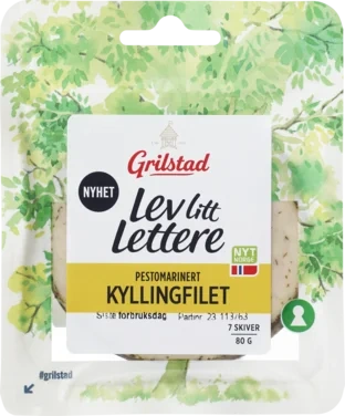 Grilstad Kyllingfilet Pesto Litt Lettere 80g