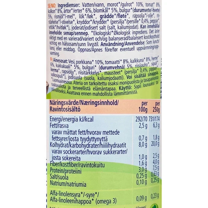 Bulgurgryta Grönsaker & Kalkon 6-pack
