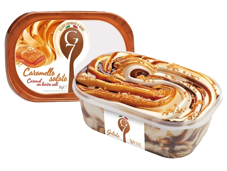 Caramello Salato 2l G7 Ekte Italiensk Iskrem