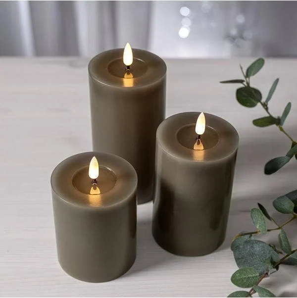 Blockljus LED Flamme Flow Mullvad 12x7,5cm