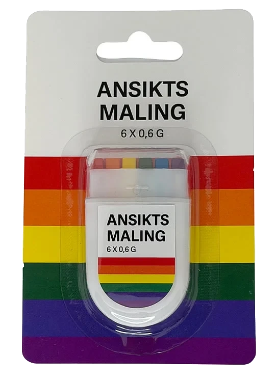 Ansiktsmaling Regnbuefarget