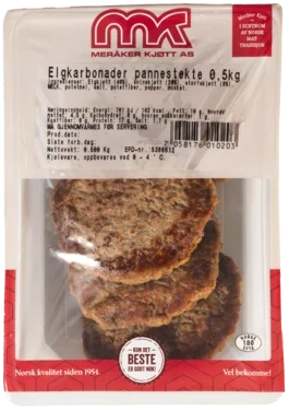 Elgkarbonade Pannestekte 500g Meråker