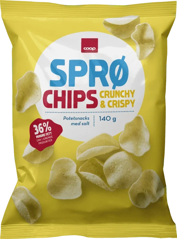 Coop Sprø Chips Salt 140g