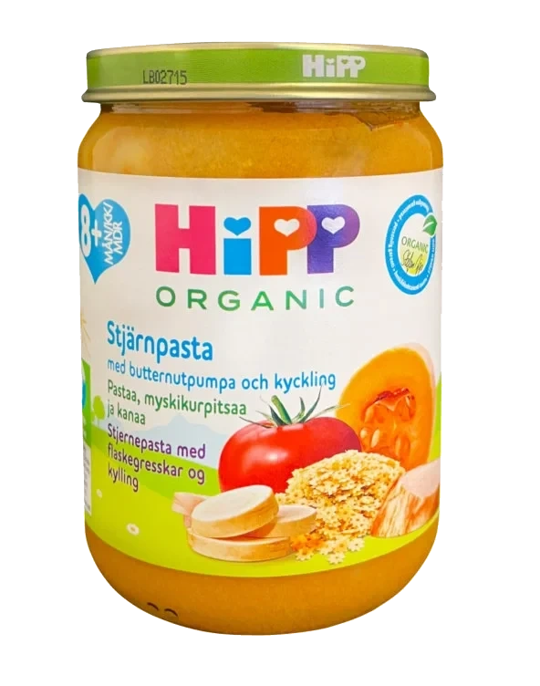 Pasta m/Kylling 8mnd 190g Hipp
