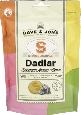 Dave&Jon's Dadler Ananas&Sitron 125g