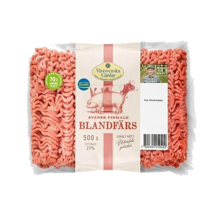Blandfärs 21% 500g Västsvenska Gårdar