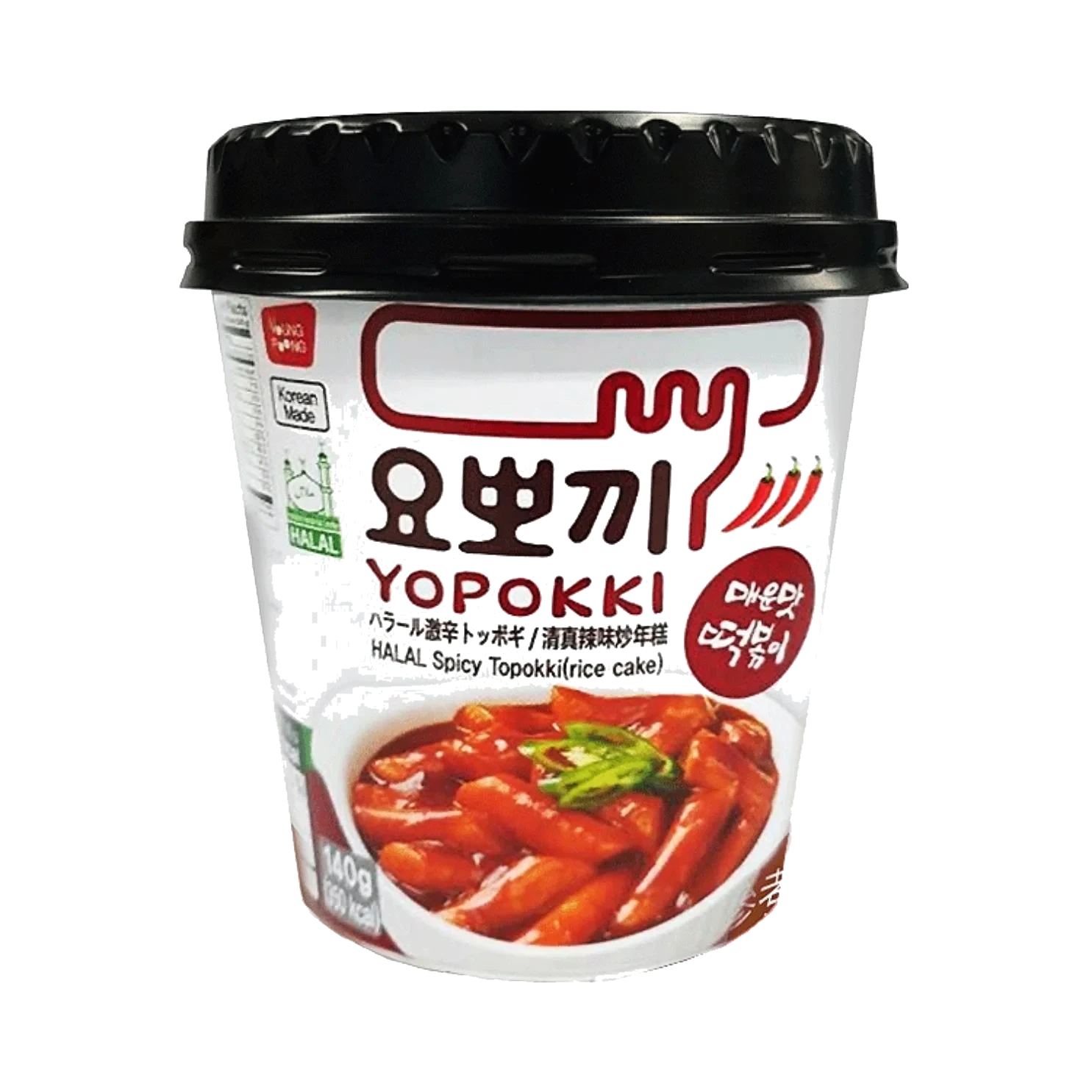 Yopokki Ricecake Cup Halal Spicy 140 g