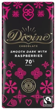 70% Dark Raspberry Choc 90g Divine