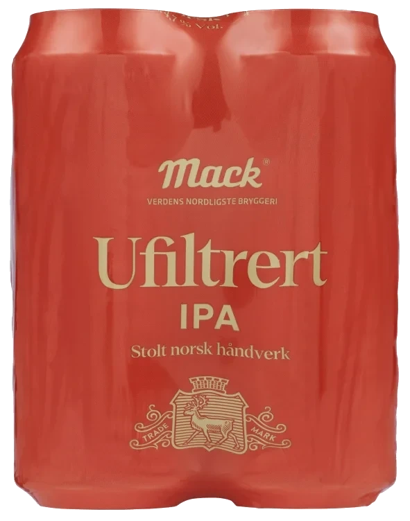 Mack Ipa Ufiltrert 0,5lx4 boks
