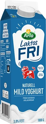 Laktosfri mild yoghurt naturell 3.0%