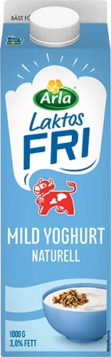 Laktosfri mild yoghurt naturell 3.0%