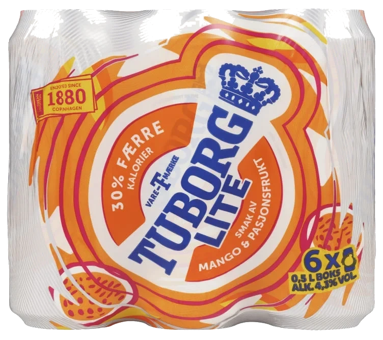Tuborg Lite Mango&Passion 0,5lx6 boks