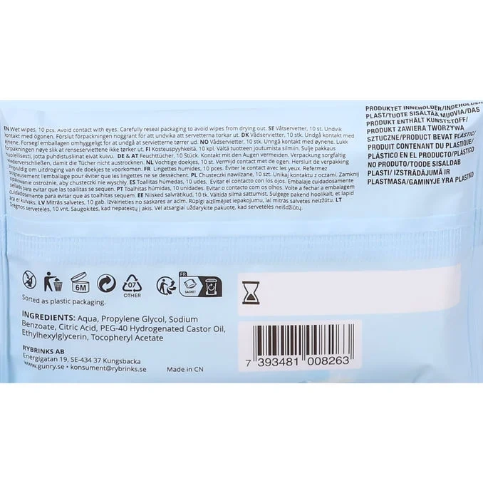 Eco Wet Wipes Perfume Free