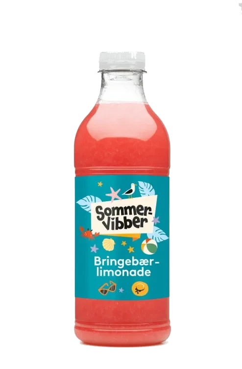 Bringebær Limonade 1l Sommervibber