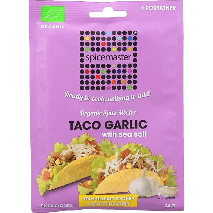 Kryddmix Taco Garlic Eko