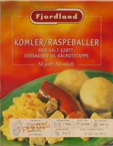 Komler/Raspeball m/Kjøtt/Pølse 600g Fjordland
