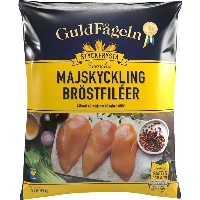 Majskycklingbröstfiléer Fryst 1kg Guldfågeln