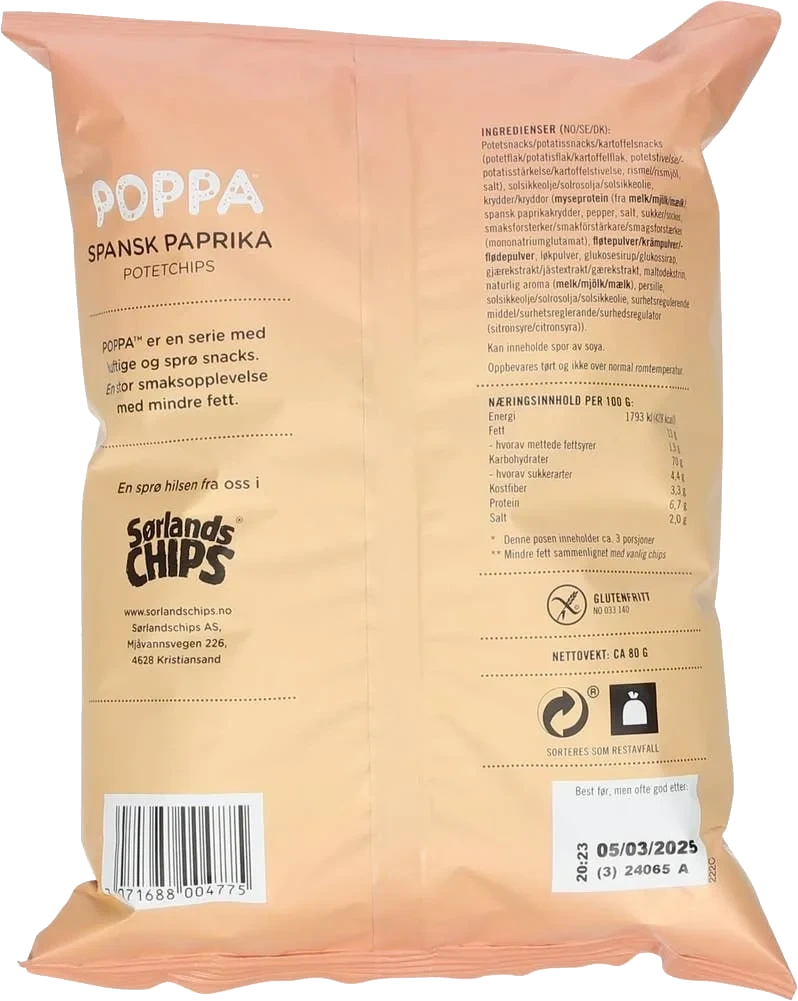 Poppa spansk paprika